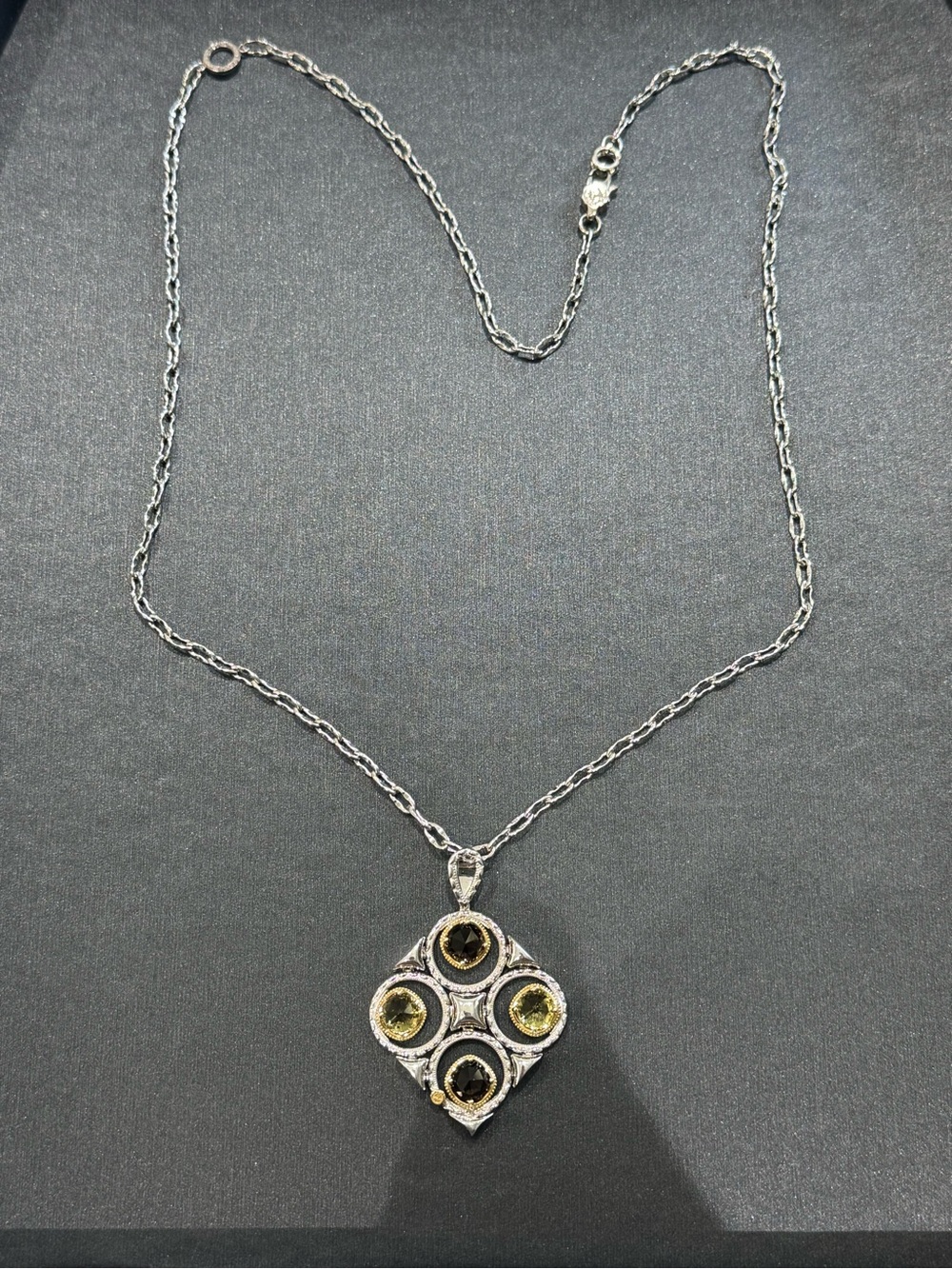 Tacori 18K Yellow Gold and Sterling Silver Midnight Sun Necklace